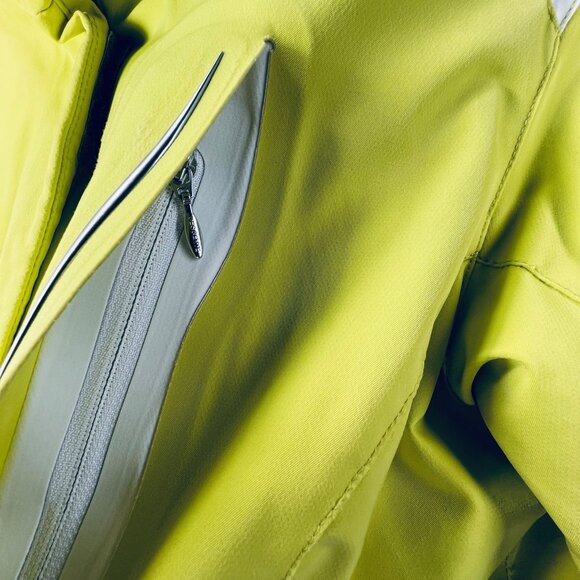 Descente Womens Hi-Viz Yellow Ski Jacket Coat 6 Hood Titan Thermo D1-9622 Snow - Picture 12 of 16